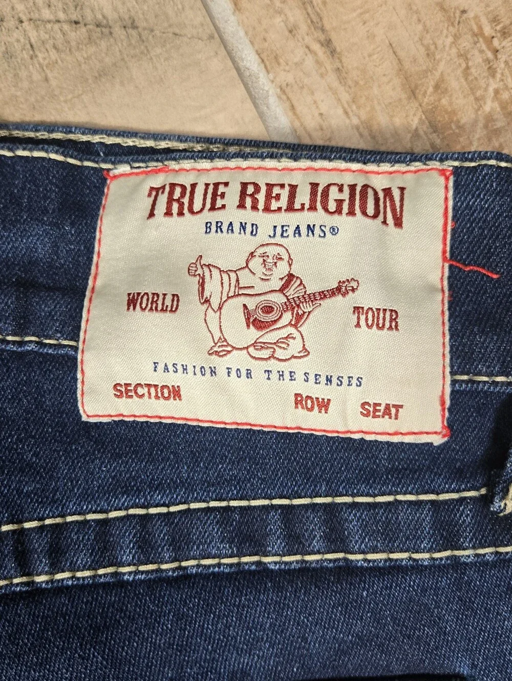 True Religion Ricky Big T Jean Mens Size 31 Straight Leg Dark Blue Denim